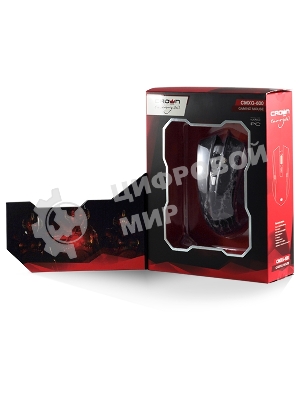 Мышь проводная Crown Gaming CMXG-600 черный, 2200 dpi, USB, кнопки - 6