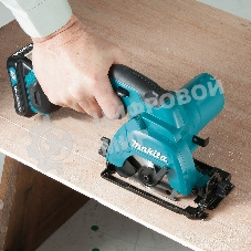 Пила циркулярная Makita HS301DWAE10.8В 2х2А·ч Li-ion 1500об\м диск-ф85мм рез-25.5мм 1.6кг чем