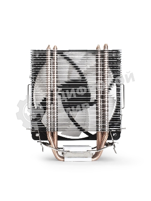 Кулер для процессора ExeGate Wizard EXX400V2-PWM.FRGb серебристый, 120 мм, алюминий/медь, 2400 об/мин, 24 дБ, 4 pin, 140 Вт, 155 мм