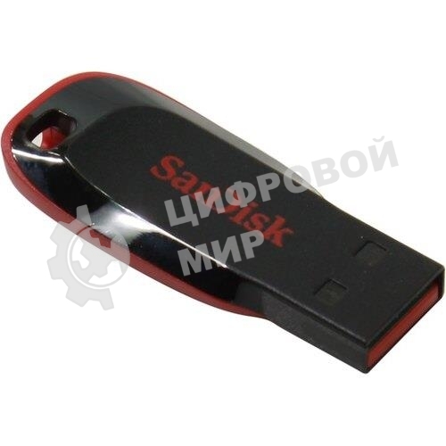 Флешка USB SanDisk Cruzer Blade (SDCZ50-128G-B35), 128Gb, USB 2.0, Type-A, R/W 16/4, черный