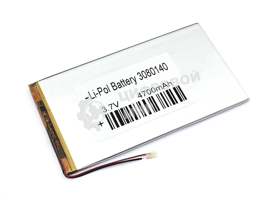 Портативный аккумулятор Li-Pol (батарея) 3x80x140мм 2pin 3.7V/4700mAh