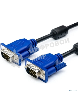Кабель интерфейсный VGA Filum FL-C-VGAM-VGAM-1.8M 1.8 м., черный, разъемы: VGA male-VGA male, пакет