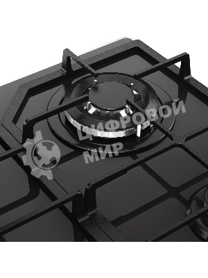 Варочная поверхность MONSHER/ Варочная поверхность MONSHER, газ, High-Tech, 59 см, автоматический электроподжиг, газ-контроль, форсунки под сжиженый газ, SABAF конфорки, чугунные решетки, черный