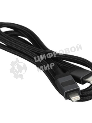 Кабель USB2.0 Hoco Type-C/Lightning, 2.4А, 27Вт,с дисплеем, X118, 1м, черный, коробка