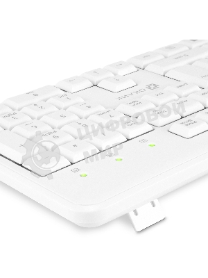 Комплект клавиатура+мышь Oklick S650 проводной, USB, 2000 DPI, белый