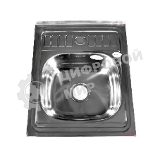 Мойка FABIA 62272 60х50 наклад 0.6 мм + большой сифон с переливом накладная, толщина 0,6 мм глубина 160 мм + большой сифон с переливом