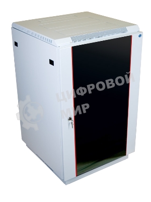 Шкаф коммутационный ЦМО ШТК-М-18.6.8-1ААА 18U 600x820 мм пер. дв. стекл задн. дв. стал. лист 2 бок. пан. направл. под закл. гайки 270 кг серый