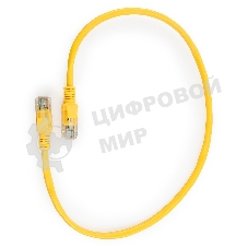 Патч-корд медный UTP Cablexpert PP10-0.5M/Y cat.5e, 0.5м, литой, многожильный, желтый