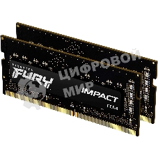Оперативная память Kingston Fury Impact, DDR4, 32Gb (2x16Gb), 3200MHz, CL20, SO-DIMM