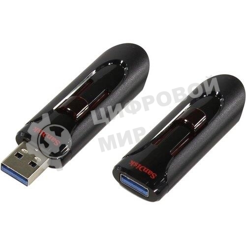 Флешка USB Sandisk CZ600 Cruzer Glide (SDCZ600-128G-G35), 128Gb, USB 3.0, R/W 100/20, черный