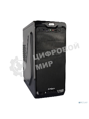 Компьютерный корпус Miditower ExeGate UN-604 Black, ATX, (без БП) 2хUSB+2хUSB 3.0, Audio