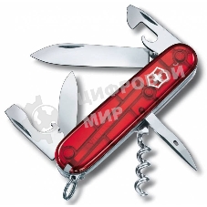 Нож перочинный Victorinox Spartan (1.3603.T) 91мм 12функций красный полупрозначный карт.коробка