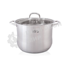 Кастрюля Lara LR02-43 11 л LR02-43 Lara (нерж) 26x21 см, 11 л, капсулир индукц дно, стекл кры