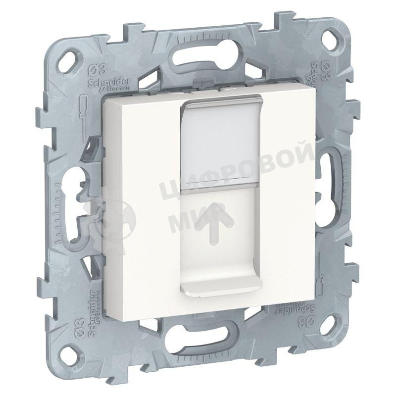 Механизм розетки компьютерная UNICA NEW RJ45 одиноч. кат.5е UTP бел. SchE NU541118