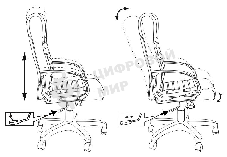 Кресло руководителя Бюрократ KB-10LITE/BLACK черный, искусственная кожа