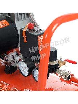 Компрессор поршневой безмасляный Patriot WO 80-360, 360 л/мин, 8 бар, 2200 Вт, 80 л, быстросъем и 