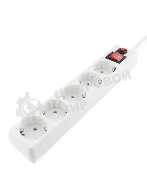 Сетевой фильтр Гарнизон ECL-5-W-1.4, 5 р, 10А, 1.4 м, ур.защиты 4, белый, пакет
