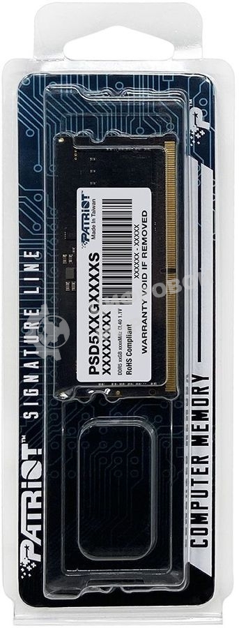 Оперативная память Patriot, DDR5, 16GB (1x16 GB), 4800 MHz, CL40, SO-DIMM