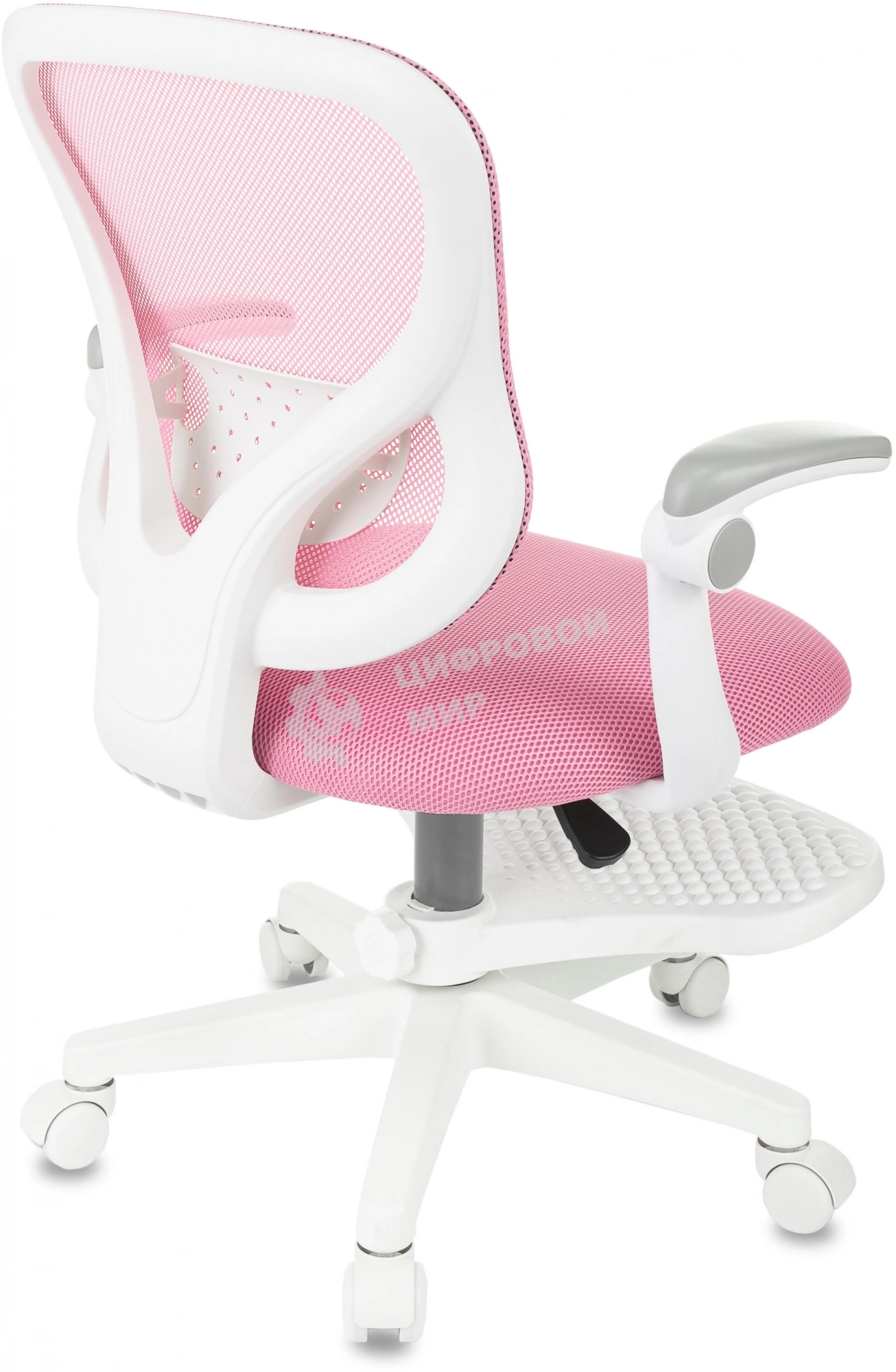 Кресло детское Бюрократ BuroKIDS 3 розовый Velvet 36, крестов. пластик