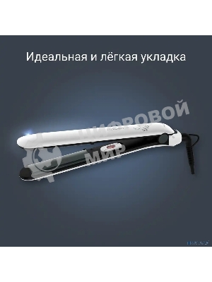 Выпрямитель для волос Rowenta Easyliss Pure SF1628F0 белый/серый, 25 мм, 200 °C, 1 режим