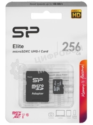 Флеш карта microSDXC 256Gb Class10 Silicon Power SP256GbSTXBV1V20 Elite w/o adapter