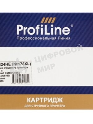 Картридж струйный ProfiLine PL-CB324HE №178XL для принтеров HP Photosmart C5380/C5383/C6380/C6383/D5460/D5463/Premium Fax/Pro B8553 Magenta водн