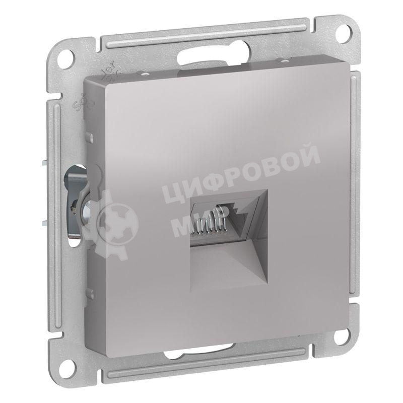 Механизм розетки компьютерной AtlasDesign RJ45 алюм. SchE ATN000383