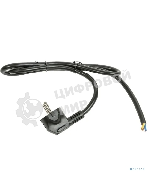 Кабель питания Filum FL-PC-SH90-C2-1.8-BK ПВС-ВП 3x1.5 CEE 7/7(Schuko) угловая - свободный конец, 220/250В, 16А, чёрный, 1,8м