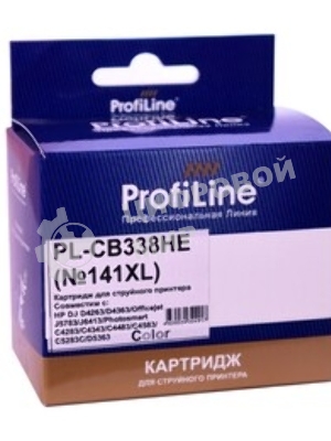 Картридж струйный ProfiLine PL-CB338HE №141XL для принтеров HP DJ D4263/D4363/Officejet J5783/J6413/Photosmart C4283/C4483/C4583/C5283C/D5363 Color водные