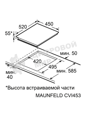 Индукционная варочная панель Maunfeld CVI453STBK