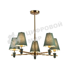 Люстра Ambrella light LH75051/5 BS/GN латунь/зеленый E14*5 max 40W D700*580