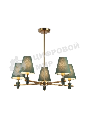 Люстра Ambrella light LH75051/5 BS/GN латунь/зеленый E14*5 max 40W D700*580