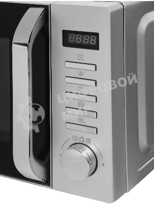 Микроволновая печь Haier HMB-DM208SA серебристый/черный, 20 л, 800 Вт, переключатели - кнопки, поворотный механизм