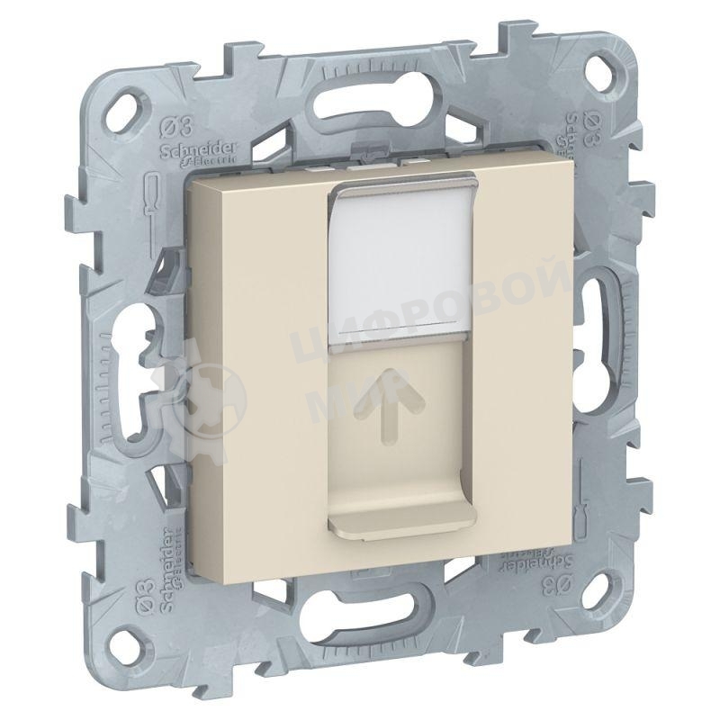 Механизм розетки компьютерная UNICA NEW RJ45 одиноч. кат.5е UTP беж. SchE NU541144