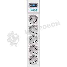 Сетевой фильтр ZIS PILOT Surge protector Pilot SG5 5 outlets (GP), 10A/2.2kVt, automatic circuit-breaker, 7 m