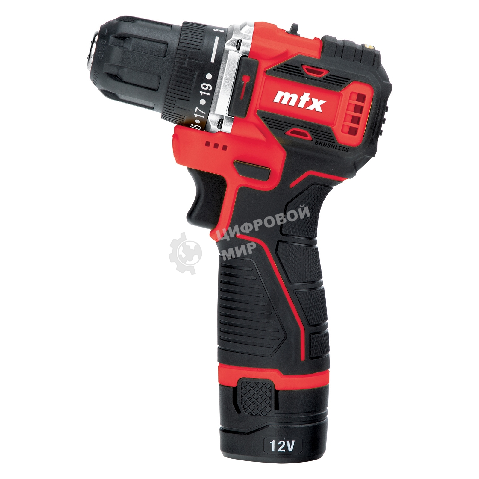 Дрель-шуруповерт аккумуляторная бесщет. MTX CDB-BL-12, Li-Ion, 12 В