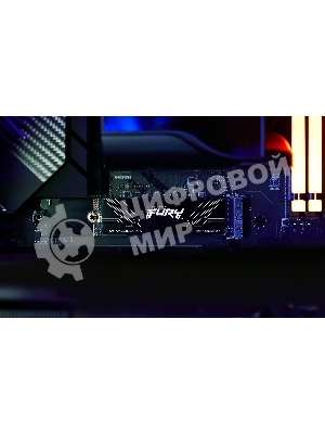 Накопитель SSD Kingston Fury Renegade, 1Tb, M.2(22x80мм), NVMe, PCIe 5.0 x4, 3D TLC, R/W 14200/11000Mb/s, IOPs 2 200 000/2 150 000, TbW 1000, DWPD 0.5 (12 мес)