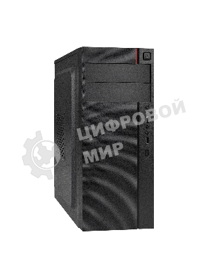 Компьютерный корпус Miditower ExeGate AA-440-UNS400 (ATX, БП UNS400 с вент. 12см, 2*USB, аудио, черный)