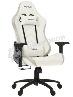 Кресло KFA2 Gaming Chair 01 RGB SE белый, экокожа, RGB-подсветка, подголовник