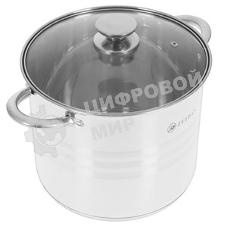 Кастрюля Zeidan Z-50291 5,0 л со сливом - 5.0 л (O22 см), нерж. сталь, внутренняя – матовая полировка, снаружи - комбинированная полировка, шкала литража, стеклянная крышка со сливом, 3-х СЛОЙНОЕ КАПСУЛИРОВАННОЕ ДНО. Подарочная упаковка с пластиковой ручкой.