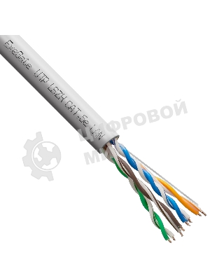 Кабель ExeGate UTP4-C5e-CCA-S25-IN-LSZH-GR-305 UTP 4 пары кат.5e CCA, 0.45мм (25AWG), LSZH, 305м, серый