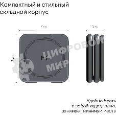 Беспроводное зарядное устройство Magssory fold pro 23W 3A+2.22A (PD+QC+QI) USB Type-C для Apple темно-синий (WCH063M)