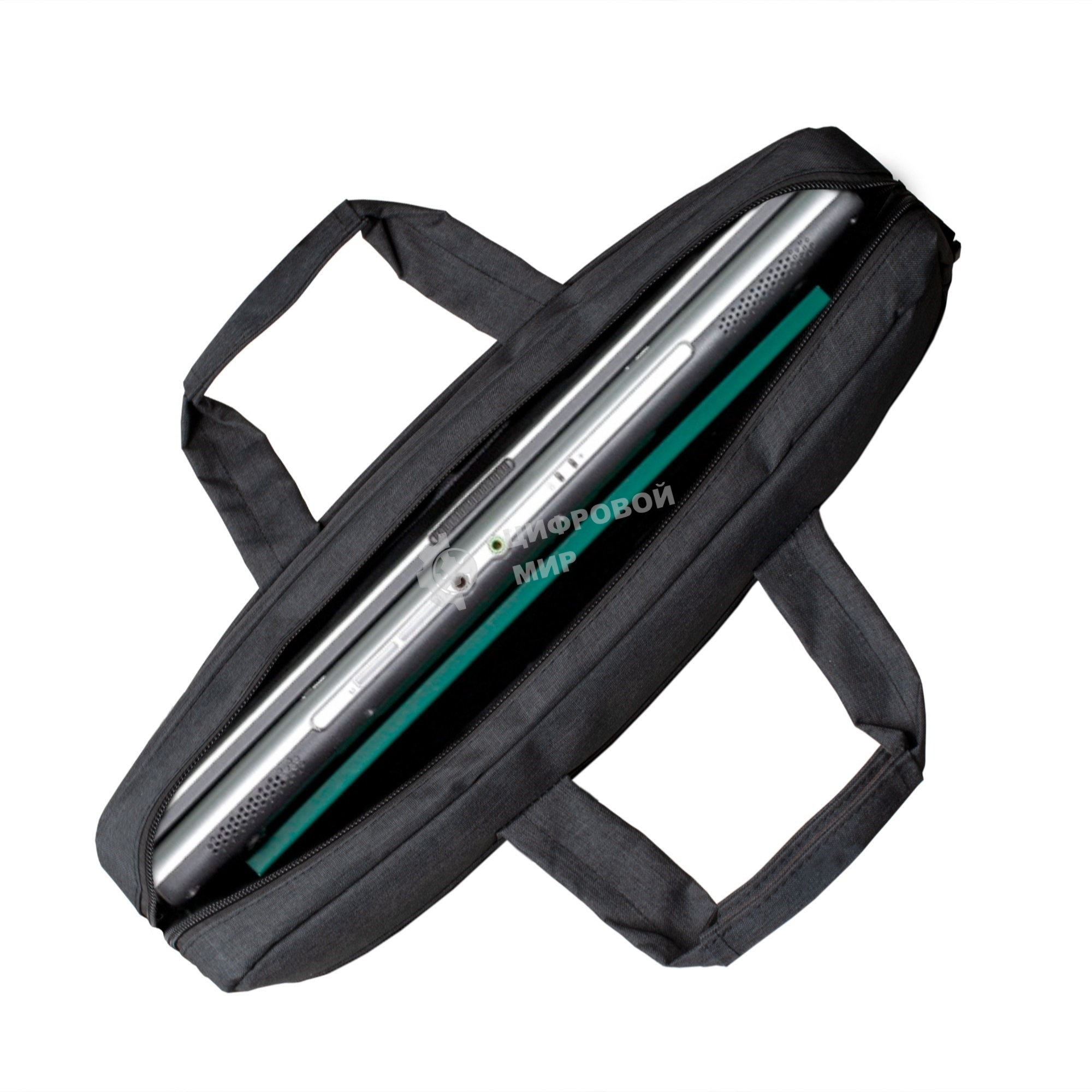 Сумка для ноутбука ExeGate Business ECC-215 Black, черная, полиэстер повышенной плотности 600D, 15.6