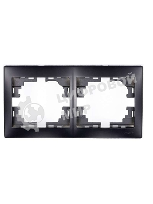 Рамка 2-м Мира горизонтальная черный бархат LEZARD 701-4200-147