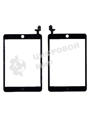 Сенсорное стекло (тачскрин) Ipad mini 3 (retina) + IC (A1599, A1600), черное