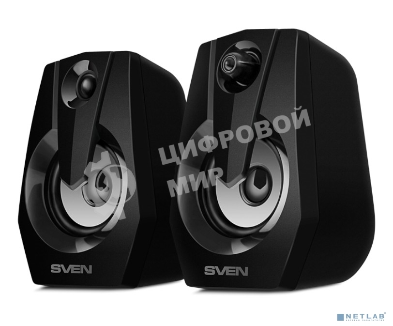 Акустическая система Sven 370 2.0 черные (2x2W, USB, RGb подсветка)