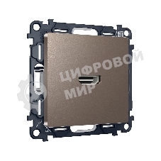 Комплект механизма розетки HDMI 2.0 ALFA Темная бронза матовый 40V/500mA 2.0GHz 5-18Gbit/s QUANT (AP6440, VM222) MA644010