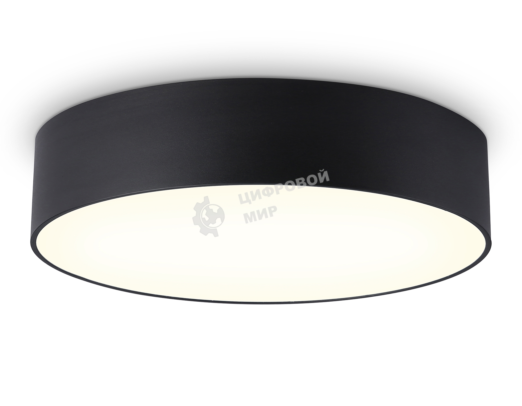 Потолочный светодиодный светильник Ambrella light FV5525 BK черный LED 35W 3000K D300*58 (Без ПДУ)