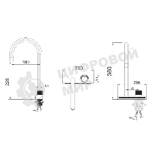 SUS130PVD-017F Смеситель для кухни, ø35