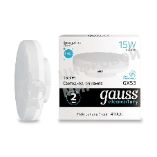 Лампа светодиодная LED Gauss Elementary GX53 15W 1080lm 4100K